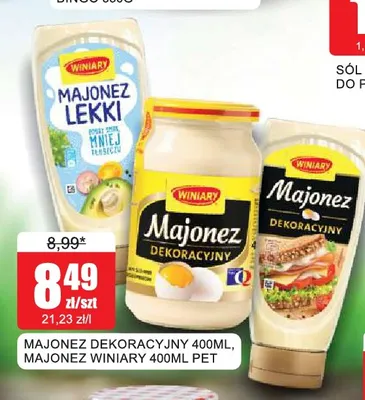 Majonez lekki Winiary promocja w Bingo