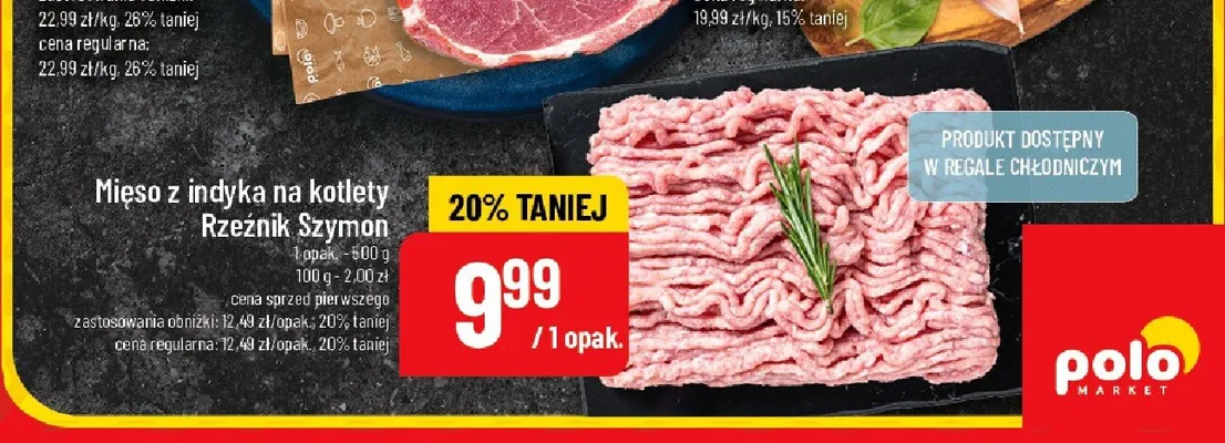 Mięso z indyka na kotlety Rzeźnik Szymon promocja w POLOmarket