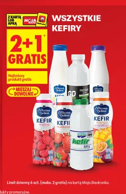 Kefir naturalny Mleczna Dolina promocja w Biedronka