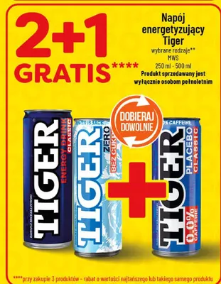 Napój energetyzujący Tiger wybrane rodzaje promocja w POLOmarket