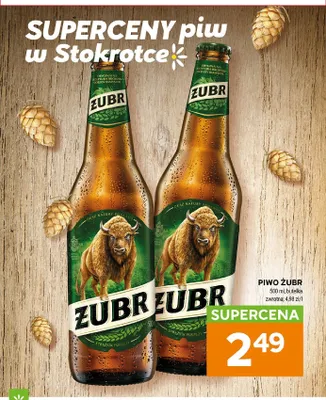 Piwo Żubr butelka zwrotna promocja w Stokrotka