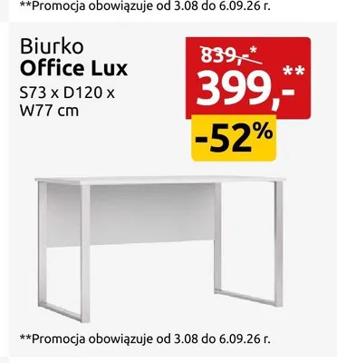 Biurko Office Lux promocja w Black Red White