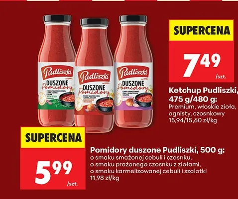 Ketchup Premium, włoskie zioła, czosnkowy, ognisty promocja w Biedronka