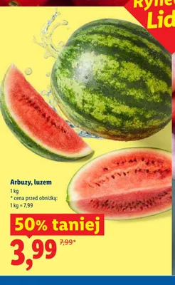 Arbuzy luzem promocja w Lidl