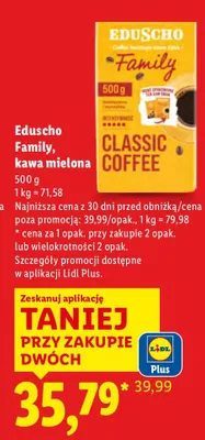 Kawa mielona Family promocja w Lidl