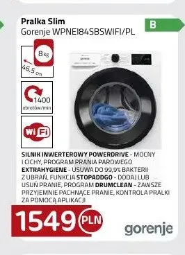 Pralka Slim Gorenje WPNEI84SBSWIFI/PL promocja w kakto.pl