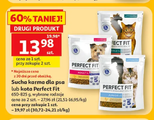 Sucha karma dla kota Perfect Fit Junior <1 promocja w Auchan