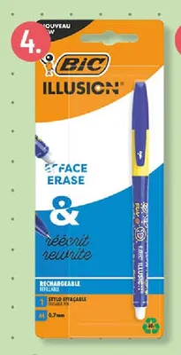 Długopis wymazywalny niebieski BIC Illusion promocja w POLOmarket