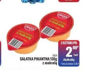 Sałatka pikantna Dega z makrelą promocja w Tomi Markt