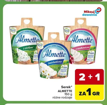 Serek Almette z rzodkiewkami promocja w Carrefour Express