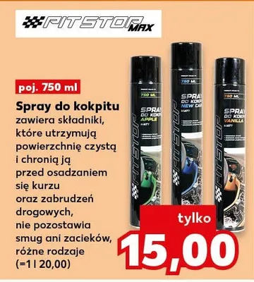 Spray do kokpitu Pitstop Max promocja w Kaufland