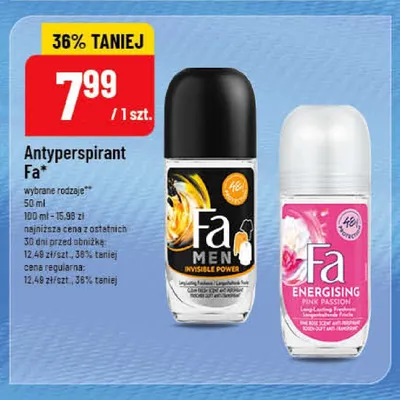 Antyperspirant Fa Men Invisible Power promocja w POLOmarket