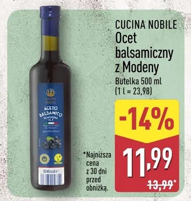 Ocet balsamiczny z Modeny promocja w Aldi