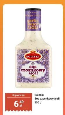 Sos czosnkowy aioli Roleski promocja w Biedronka