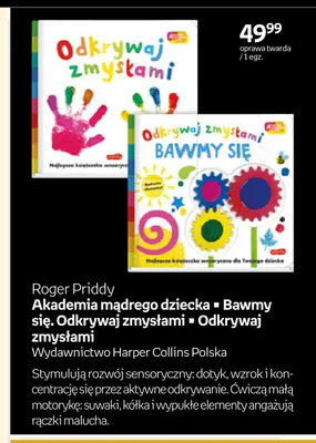 Książka Akademia mądrego dziecka Odkrywaj zmysłami Roger Priddy Harper Collins Polska promocja w Empik