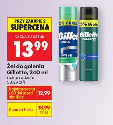 Żel do golenia różne rodzaje promocja w Biedronka