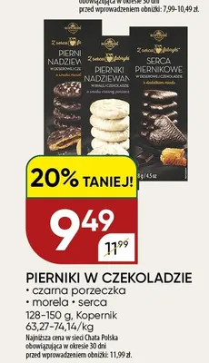 Pierniki w czekoladzie Kopernik morela promocja w Chata Polska