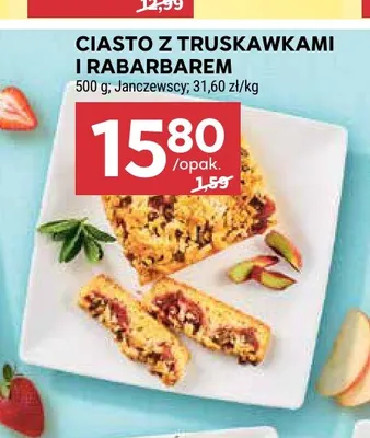 Ciasto z truskawkami i rabarbarem Janczewscy promocja w Stokrotka