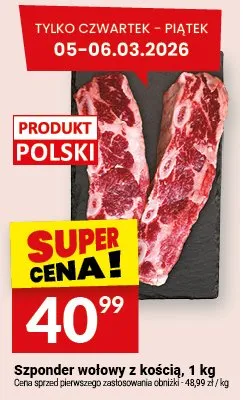 Szponder wołowy z kością promocja w Twój Market