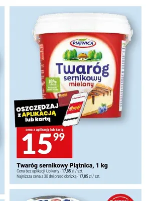 Twaróg sernikowy mielony Piątnica promocja w Twój Market