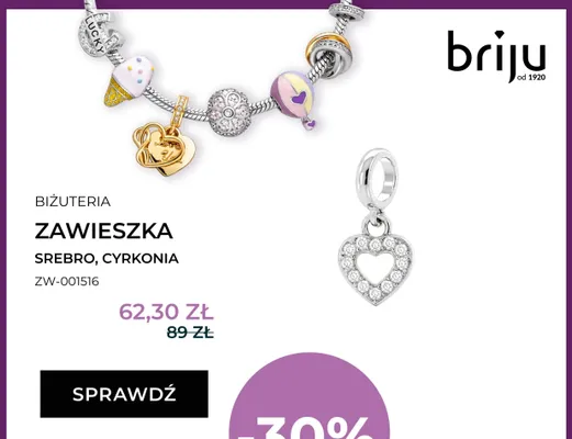 Zawieszka srebro cyrkonia ZW-001516 promocja w Dzień Dziecka