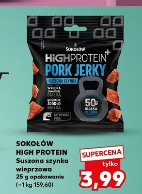 Suszona szynka wieprzowa High Protein Sokołów promocja w Kaufland