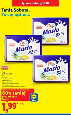 Masło ekstra 82% Pilos promocja w Lidl