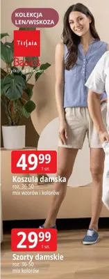 Szorty damskie Tiisaia Basics roz. 36-50 mix kolorów promocja w Leclerc
