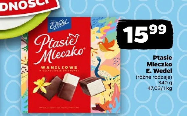 Ptasie mleczko, różne rodzaje promocja w Netto