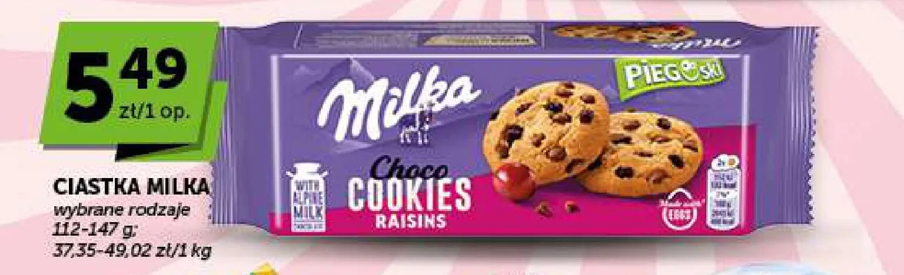 Ciastka Milka promocja w Groszek