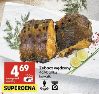 Zębacz wędzony kawałki promocja w Delikatesy Centrum