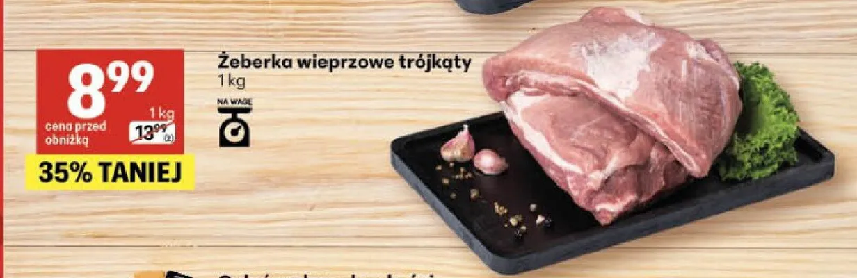 Żeberka wieprzowe trójkąty promocja w Delikatesy Centrum