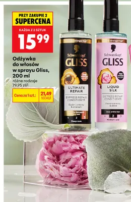 Odżywka do włosów w sprayu Schwarzkopf Gliss Ultimate Repair promocja w Biedronka