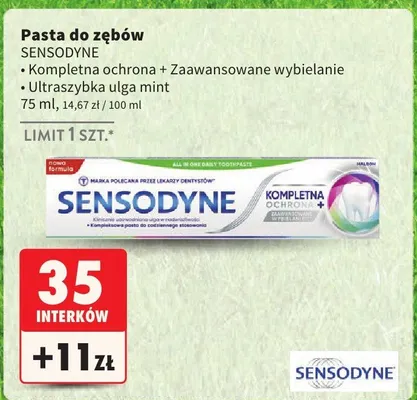 Pasta do zębów Kompletna ochrona + Zaawansowane wybielanie promocja w Intermarche
