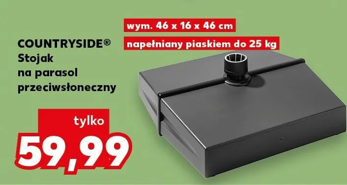 Stojak na parasol przeciwsłoneczny promocja w Kaufland