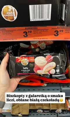 Biszkopty z galaretką o smaku liczi Asia Flavours Jaffa promocja w Biedronka