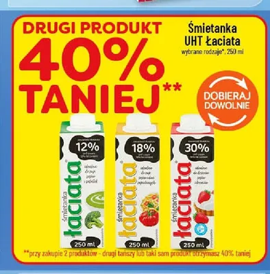 Śmietanka UHT Łaciate 30% promocja w POLOmarket