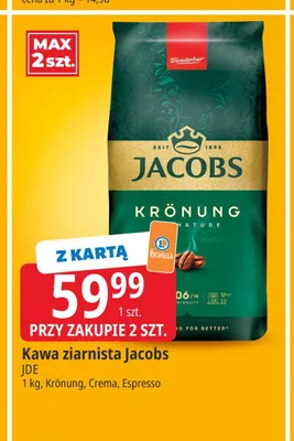 Kawa ziarnista Jacobs Krönung promocja w Leclerc