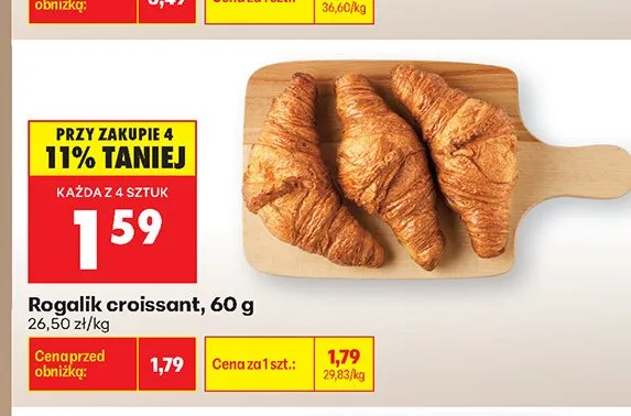 Rogalik croissant promocja w Biedronka