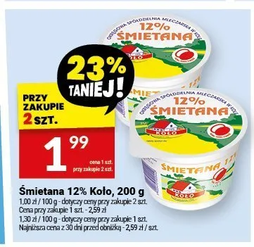 Śmietana 18% Łaciata promocja w Twój Market
