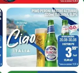 Piwo bezalkoholowe Peroni Nastro Azzurro promocja w Tomi Markt