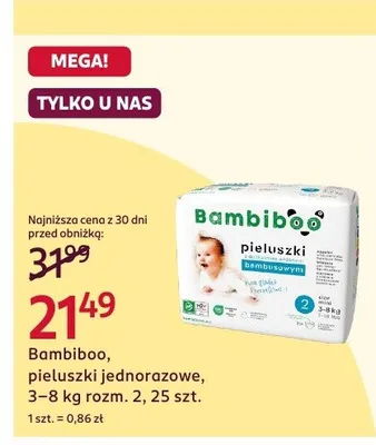 Pieluszki jednorazowe 3-8 kg rozm. 2 promocja w Rossmann