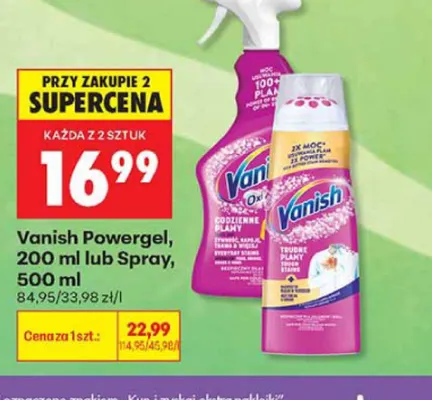 Odplamiacz Vanish Powergel promocja w Biedronka