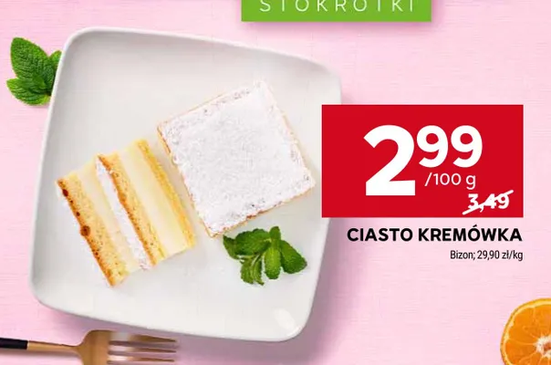 Ciasto Kremówka Bizon promocja w Stokrotka