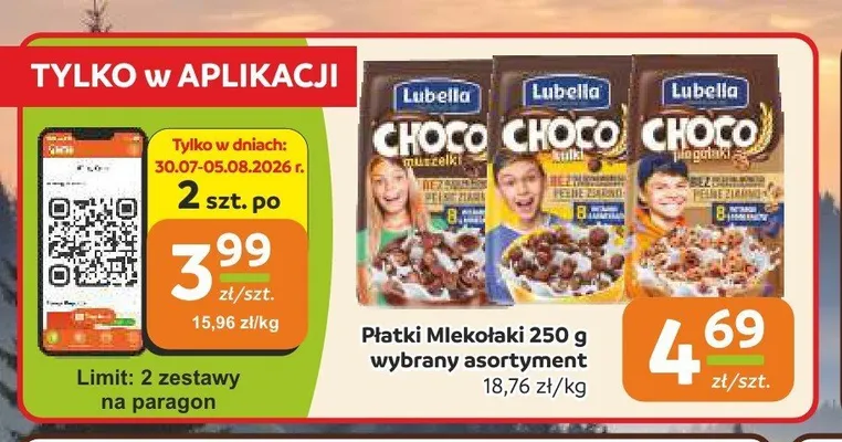 Płatki śniadaniowe Choco Kulki Mlekołaki Lubella promocja w Gama