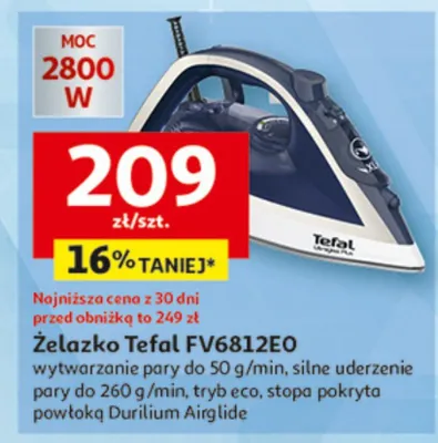 Żelazko Tefal FV6812E0 promocja w Auchan