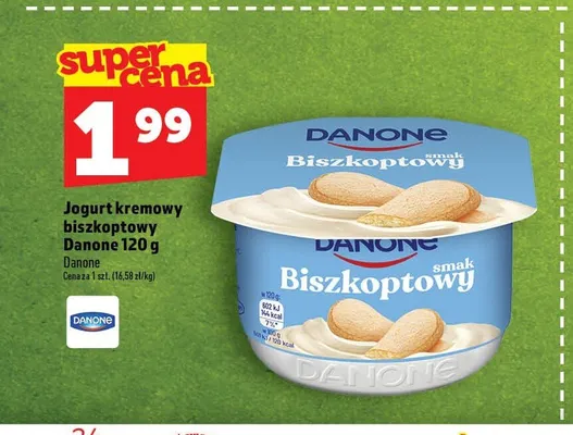Jogurt kremowy biszkoptowy Danone promocja w TOPAZ