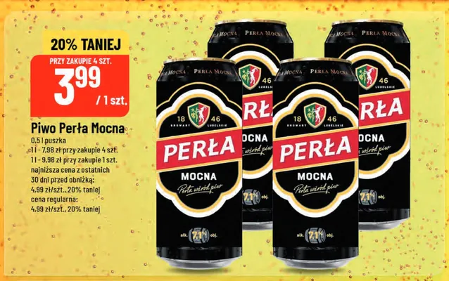 Piwo Perła Mocna promocja w POLOmarket