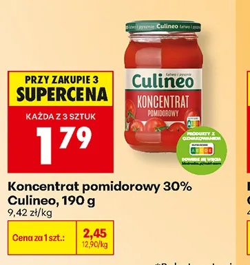 Koncentrat pomidorowy 30% Culineo promocja w Biedronka