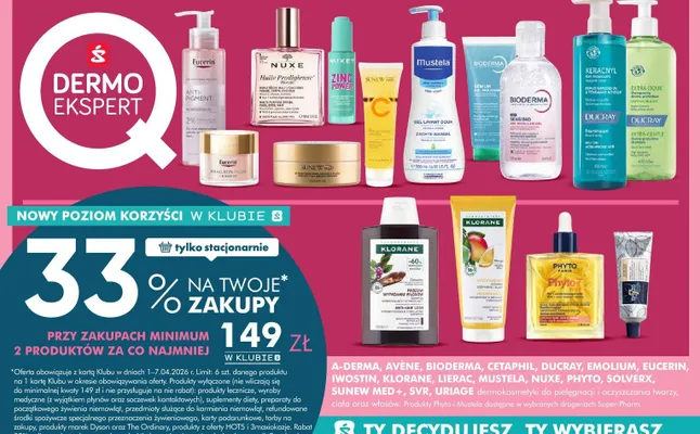 Dermokosmętyki do pielęgnacji i oczyszczania twarzy, ciała oraz regulacji Phyto i Mustela dostępne w wybranych drogeriach Super-Pharm promocja w Super-Pharm